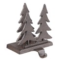 Clayre & Eef Haken für Weihnachtssocke Weihnachtsbäume 13x12x16 cm Braun Eisen