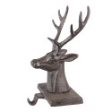 Clayre & Eef Hook Christmas Stocking Reindeer 13x12x24 cm Brown Iron