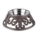 Clayre & Eef Dog Bowl Ø 23x7 cm Brown Iron