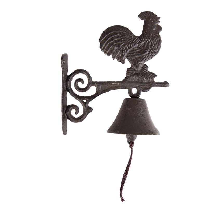 Clayre & Eef Vintage Doorbell Chicken 10x19x27 cm Brown Iron