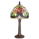 LumiLamp Lampe de table Tiffany Ø 20x36 cm Multicolore Verre Plastique Rond