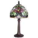 LumiLamp Lampe de table Tiffany Ø 20x36 cm Multicolore Verre Plastique Rond