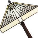 LumiLamp Lampada da tavolo Tiffany 31x31x48 cm Bianco Grigio  Vetro Plastica Quadrato
