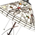 LumiLamp Tiffany Tafellamp  Ø 41x69 cm Beige Zwart Glas Metaal Rond Libelle