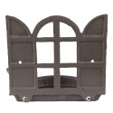 Clayre & Eef Bird Feeder Tray Window 18x10x16 cm Brown Iron