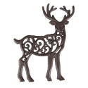 Clayre & Eef Pot Coasters Reindeer 20x24x2 cm Brown Iron