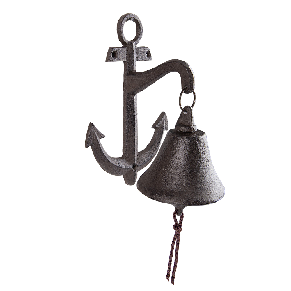 Clayre&Eef Ouderwetse Deurbel Anker 13x14x22 cm Bruin IJzer afbeelding