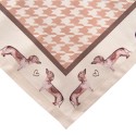 Clayre & Eef Tablecloth 150x150 cm Brown Cotton Square Dachshund