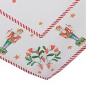 Clayre & Eef Christmas Tablecloth 150x150 cm White Green Cotton Square Nutcrackers