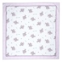 Clayre & Eef Tablecloth 100x100 cm White Purple Cotton Square Lavender