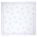 Clayre & Eef Tovaglia 100x100 cm Bianco Viola Cotone Quadrato Lavanda