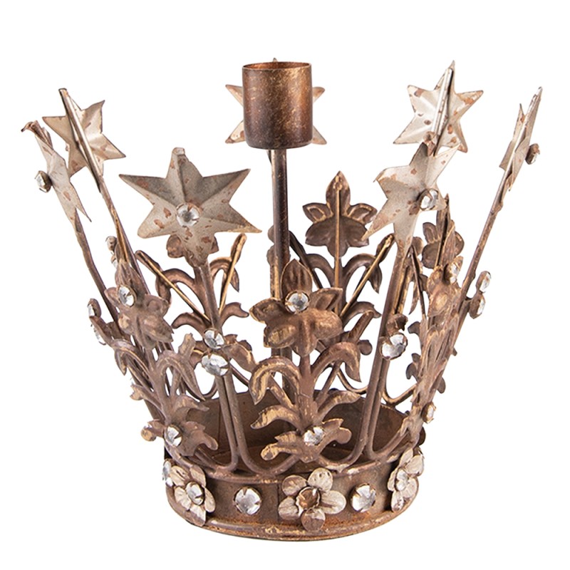 Clayre & Eef Chandelier Couronne 15 cm Marron Fer