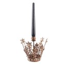 Clayre & Eef Candelabro Corona 15 cm Marrone Ferro