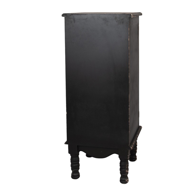 Clayre & Eef Storage Cabinet 46x42x111 cm Black Wood