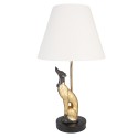Clayre & Eef Table Lamp Dog Ø 30x56 cm Gold colored Plastic