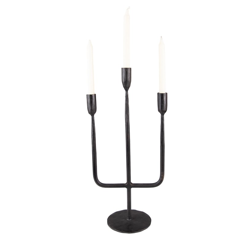 Clayre & Eef Kerzenständer 43 cm Schwarz Eisen