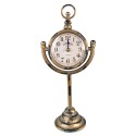 Clayre & Eef Table Clock 15x11x34 cm Gold colored Metal