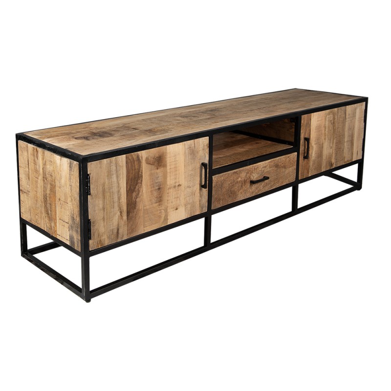 Clayre & Eef TV Cabinet 180x45x50 cm Brown Wood Metal