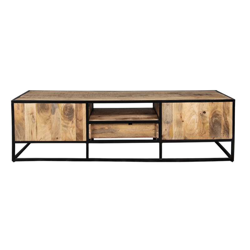 Clayre & Eef TV Cabinet 180x45x50 cm Brown Wood Metal