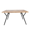 Clayre & Eef Dining Table 140x90x78 cm Brown Wood Metal