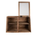 Clayre & Eef Display Cabinet 60x26x36 cm Brown Wood Glass