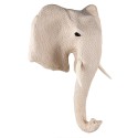 Clayre & Eef Wall Decoration Elephant 47 cm Beige Paper Iron Textile