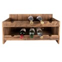 Clayre & Eef Wine Rack 65x28x33 cm Brown Wood Rectangle