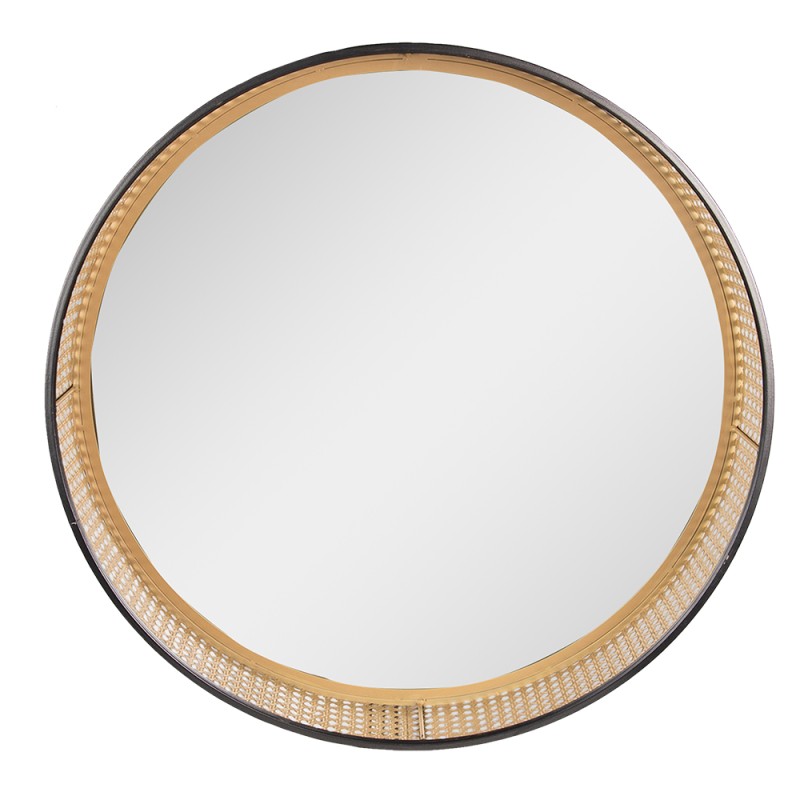Clayre & Eef Mirror Ø 60 cm Brown Metal Round