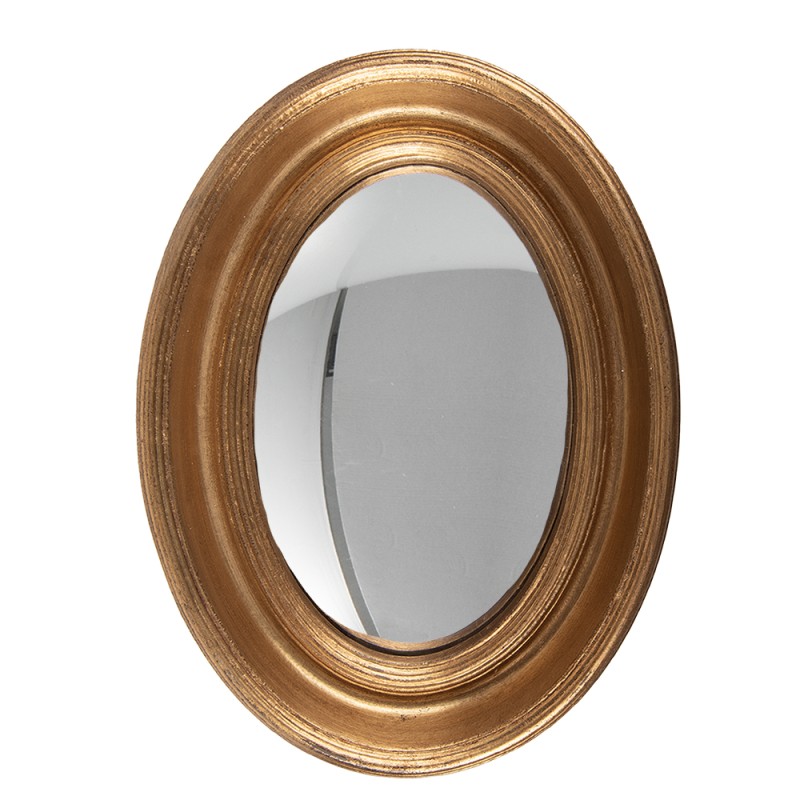 Clayre & Eef Specchio 24x32 cm Color oro Legno  Ovale