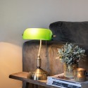 LumiLamp Lampada da scrivania Lampada da banchiere 27x17x41 cm  Verde Color oro Metallo Vetro