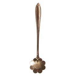 Clayre & Eef Teaspoon 12 cm Copper colored Metal Flower