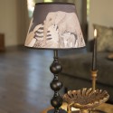 Clayre & Eef Table Lamp Ø 27x57 cm  Black Grey Ceramic Round Elephants