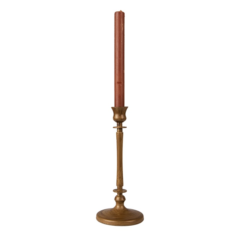 Clayre & Eef Candle holder 24 cm Gold colored Iron Round