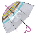 Juleeze Children's Umbrella Ø 65x65 cm Pink Plastic Clouds