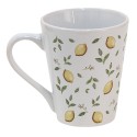 Clayre & Eef Mug 300 ml Blanc Céramique Citron