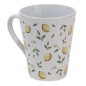 Clayre & Eef Mug 300 ml Blanc Céramique Citron