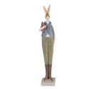 Clayre & Eef Figurine Rabbit 6x5x36 cm Blue Green Polyresin
