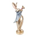 Clayre & Eef Figurine Rabbit 9x8x26 cm Gold colored Polyresin