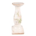 Clayre & Eef Kerzenständer 30 cm Rosa Beige Keramik Blumen