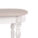 Clayre & Eef Table d'appoint 80x40x75 cm Gris Blanc Bois