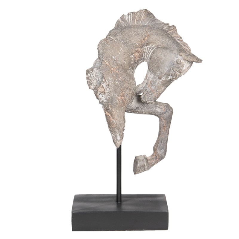 Clayre & Eef Figurine Horse 28x12x43 cm Grey Polyresin