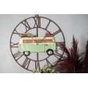 Clayre & Eef Wall Clock 48x50 cm Green Metal Round Van