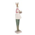 Clayre & Eef Figur Kaninchen 9x7x36 cm Beige Grün Polyresin