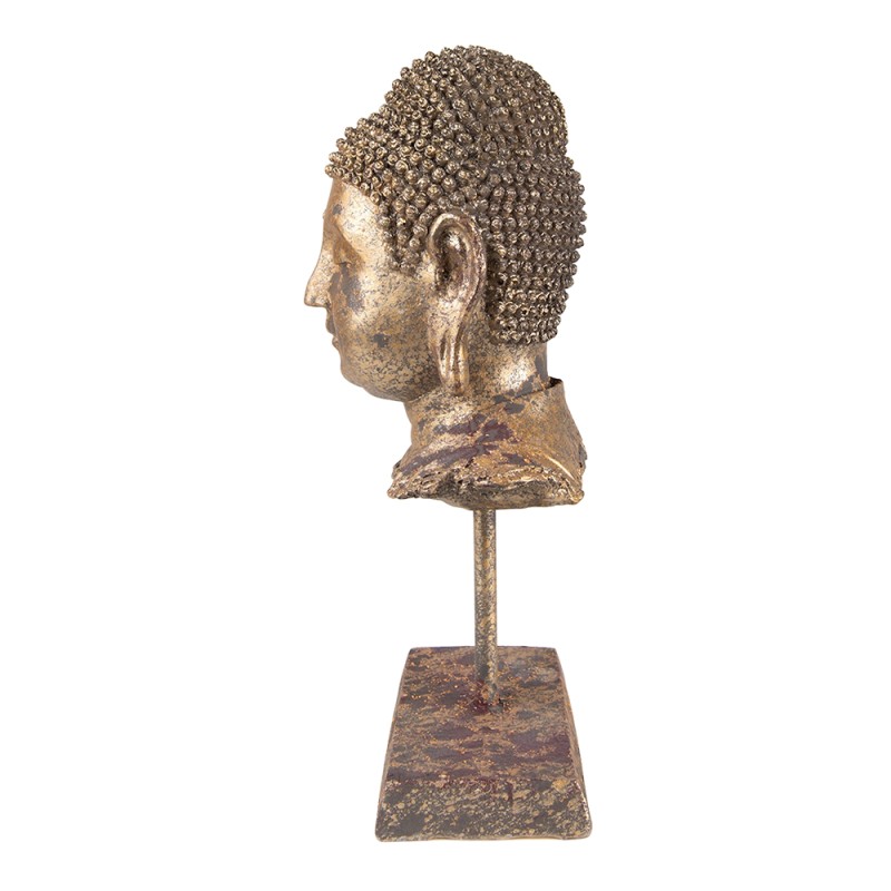 Clayre & Eef Figurine Bouddha 13x9x25 cm Couleur or Polyrésine