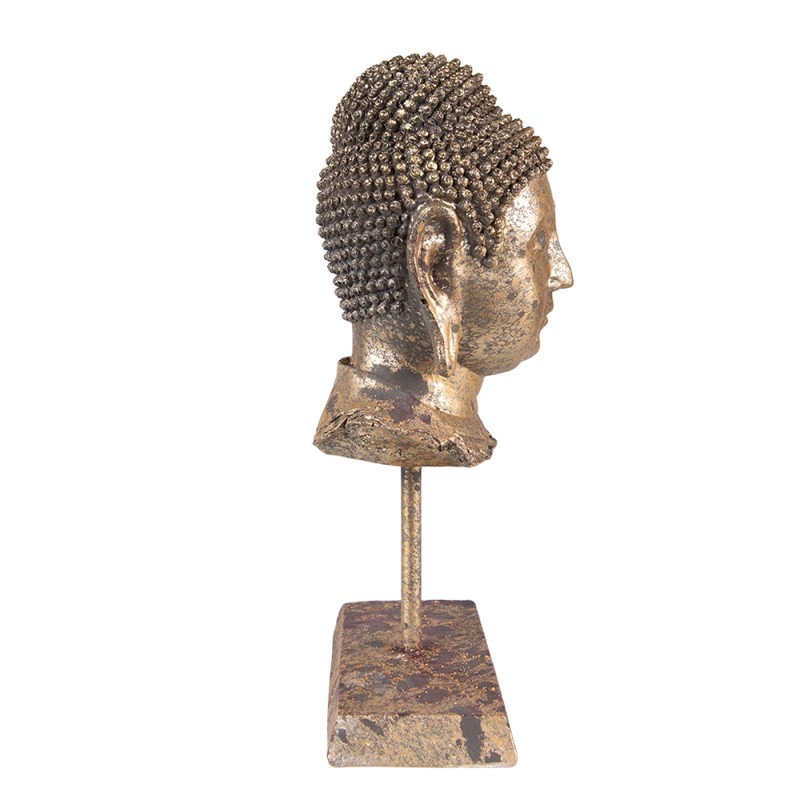 Clayre & Eef Statuetta Buddha 13x9x25 cm Color oro Poliresina