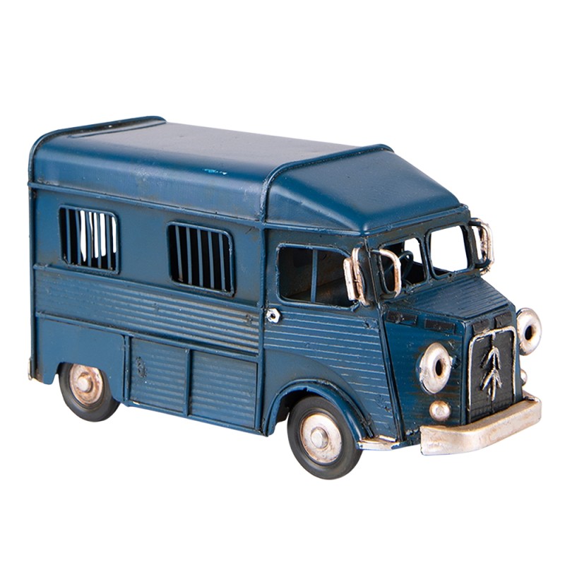 Clayre & Eef Decorative  Miniature Bus 16x7x9 cm Blue Iron