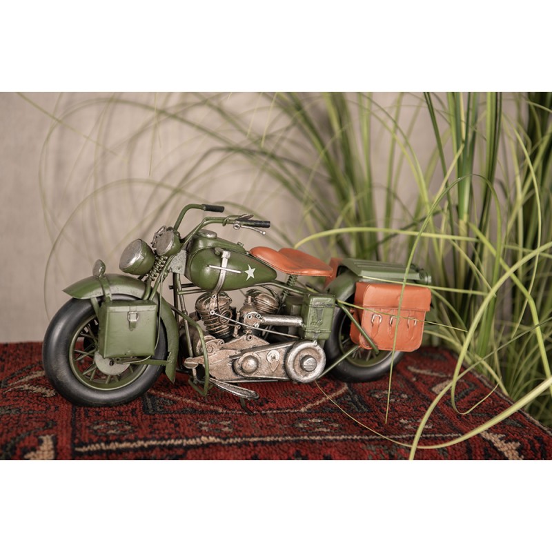 Clayre & Eef Decorative  Miniature Motor 38x15x19 cm Green Iron