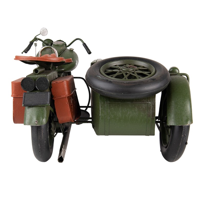 Clayre & Eef Decoratie Miniatuur Motor 38x26x18 cm Groen Ijzer