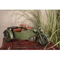 Clayre & Eef Miniatura decorativa Motore 38x26x18 cm Verde Ferro