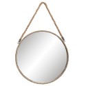 Clayre & Eef Mirror Ø 47x3 cm Grey Iron Round